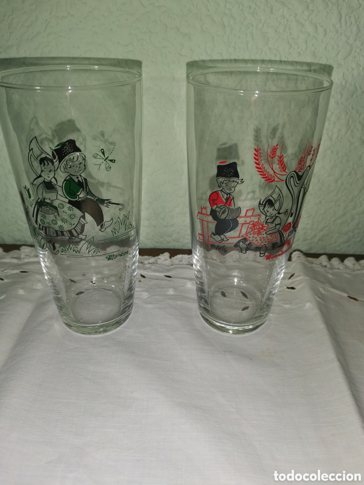 Antig&uuml;edades: Pareja de vasos cerveza - Foto 1