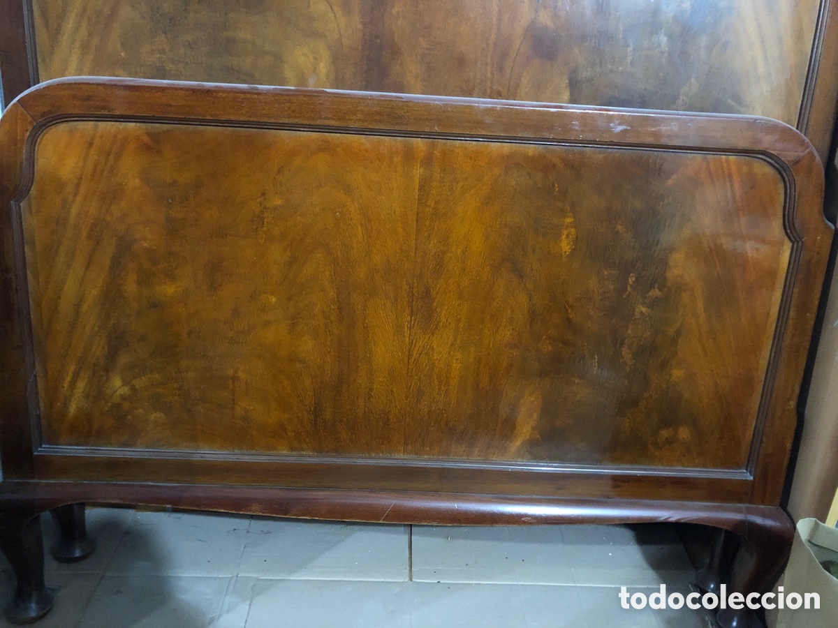 Antig&uuml;edades: Cama de caoba de 1&rsquo;05 cm. Completa - Foto 5