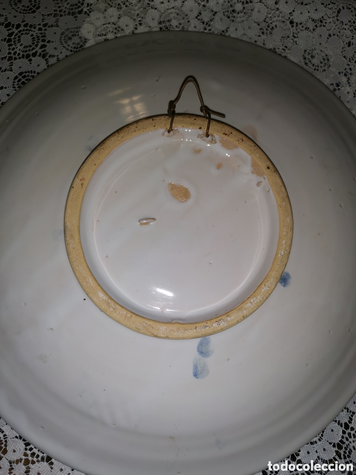 Antig&uuml;edades: Plato grande Talavera - Foto 3
