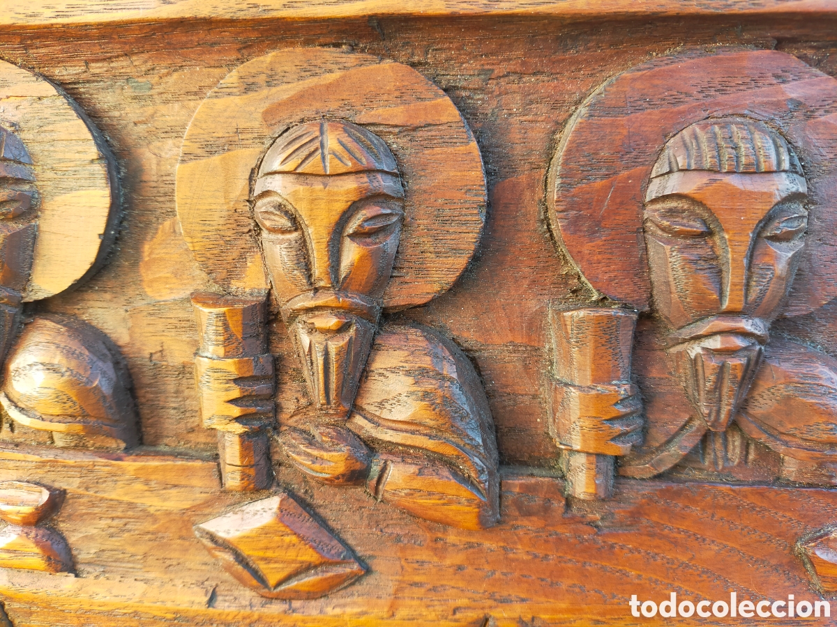Antig&uuml;edades: ULTIMA CENA TALLADA EN MADERA. - Foto 7