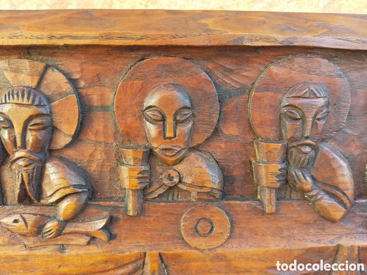 Antig&uuml;edades: ULTIMA CENA TALLADA EN MADERA. - Foto 8