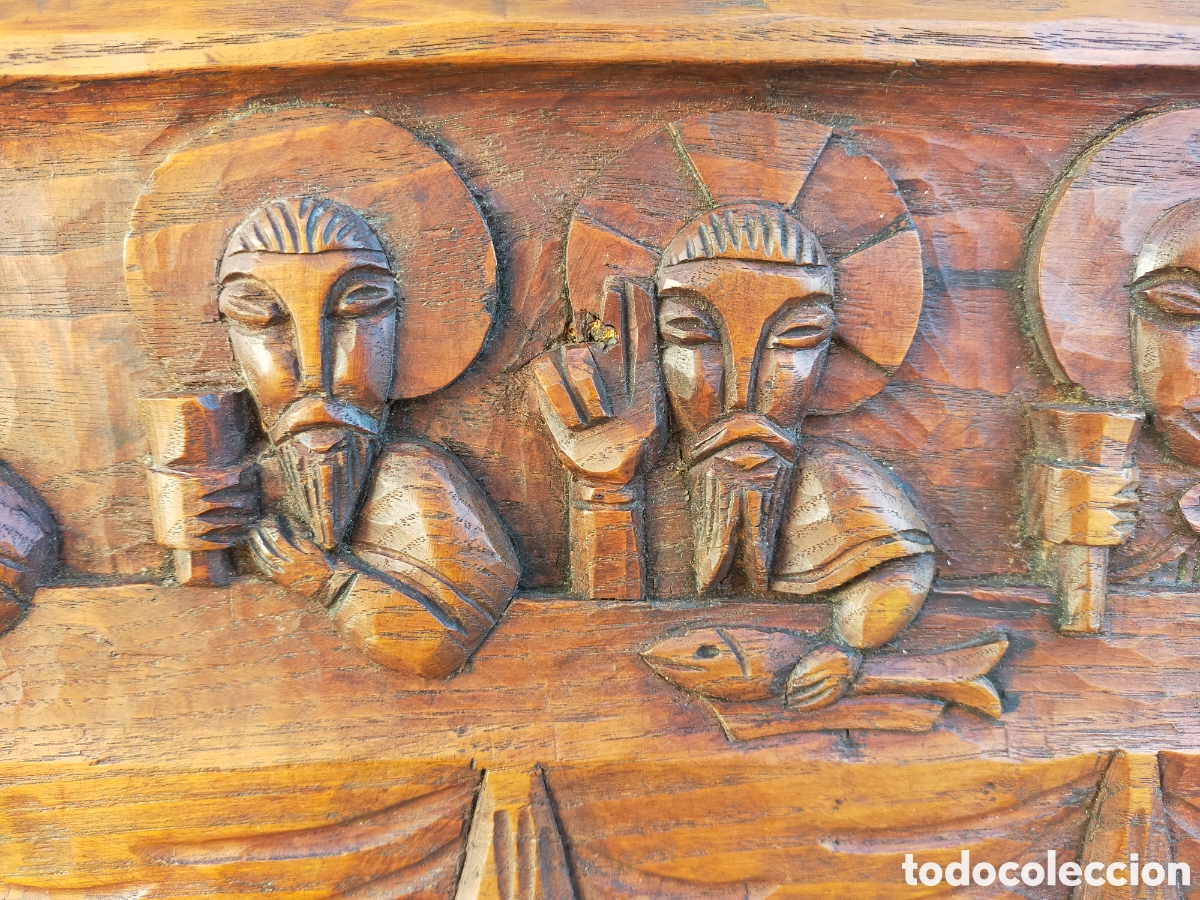 Antig&uuml;edades: ULTIMA CENA TALLADA EN MADERA. - Foto 9