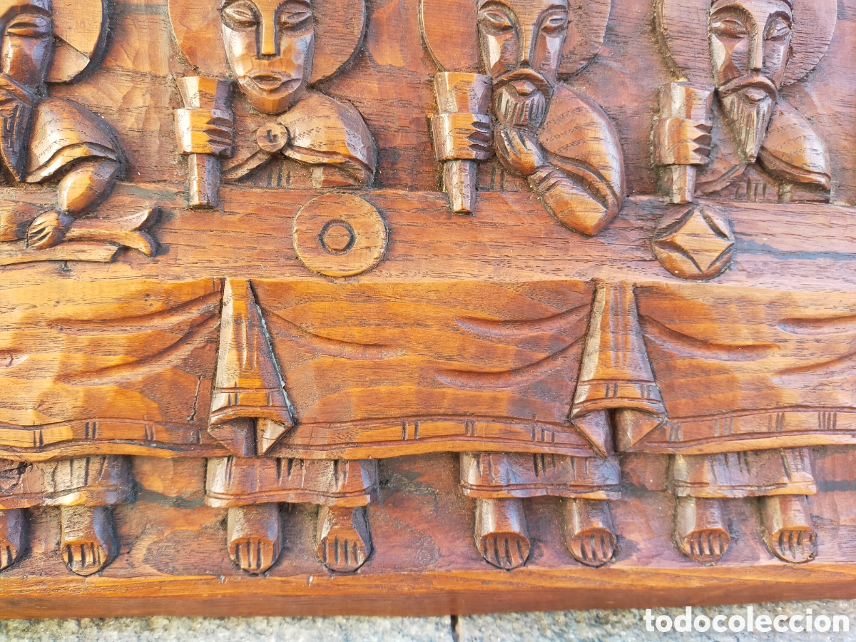 Antig&uuml;edades: ULTIMA CENA TALLADA EN MADERA. - Foto 10