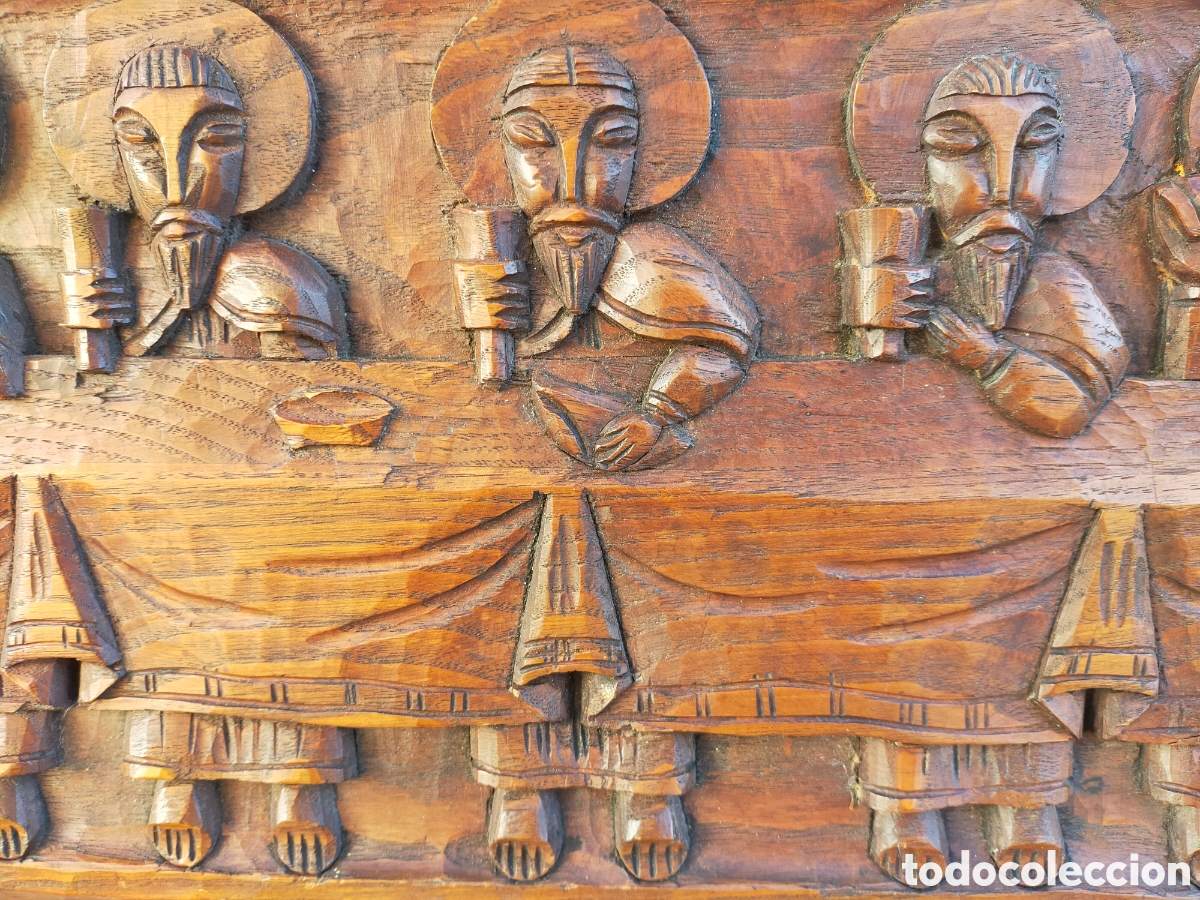 Antig&uuml;edades: ULTIMA CENA TALLADA EN MADERA. - Foto 11