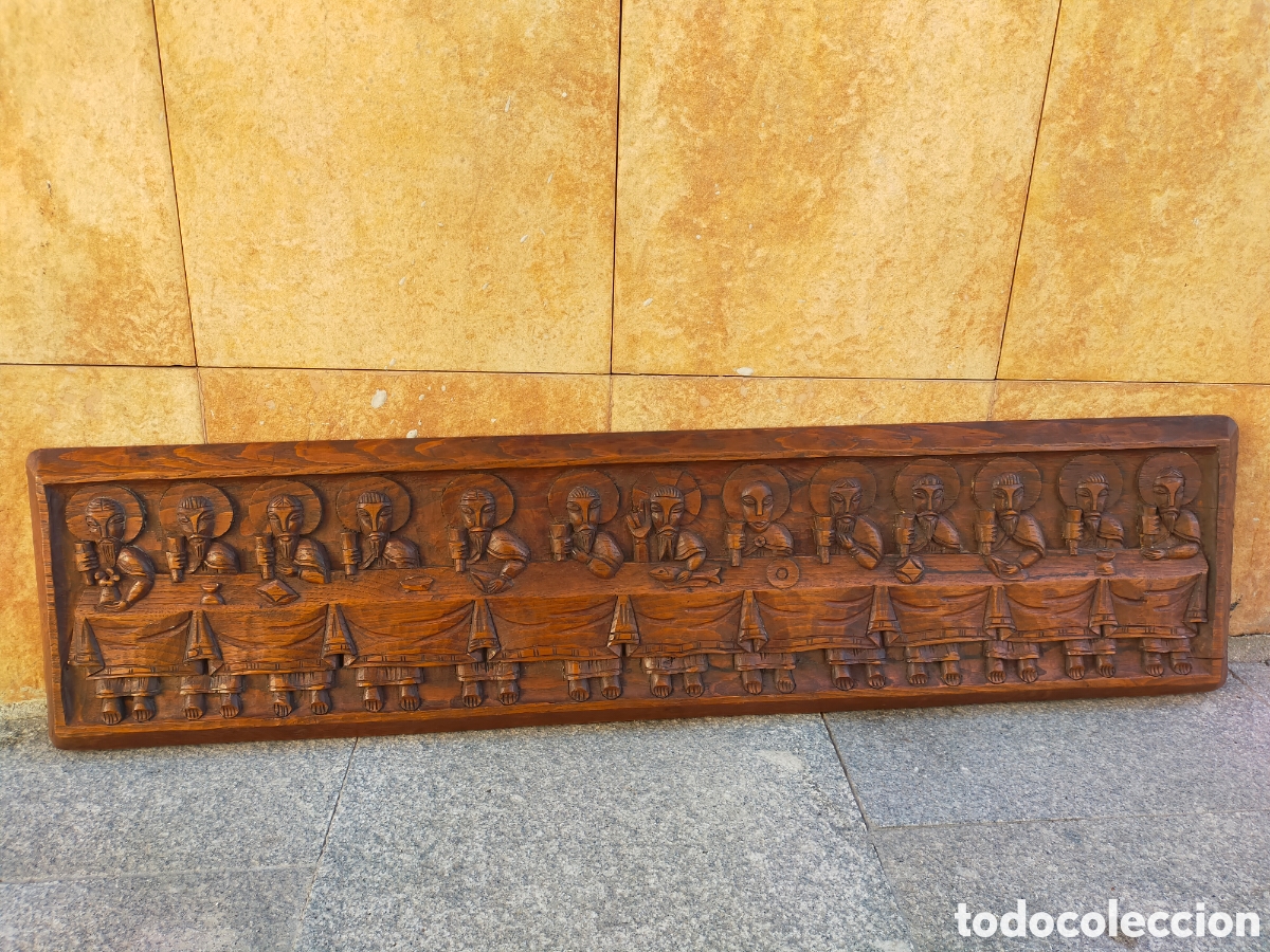 Antig&uuml;edades: ULTIMA CENA TALLADA EN MADERA. - Foto 12