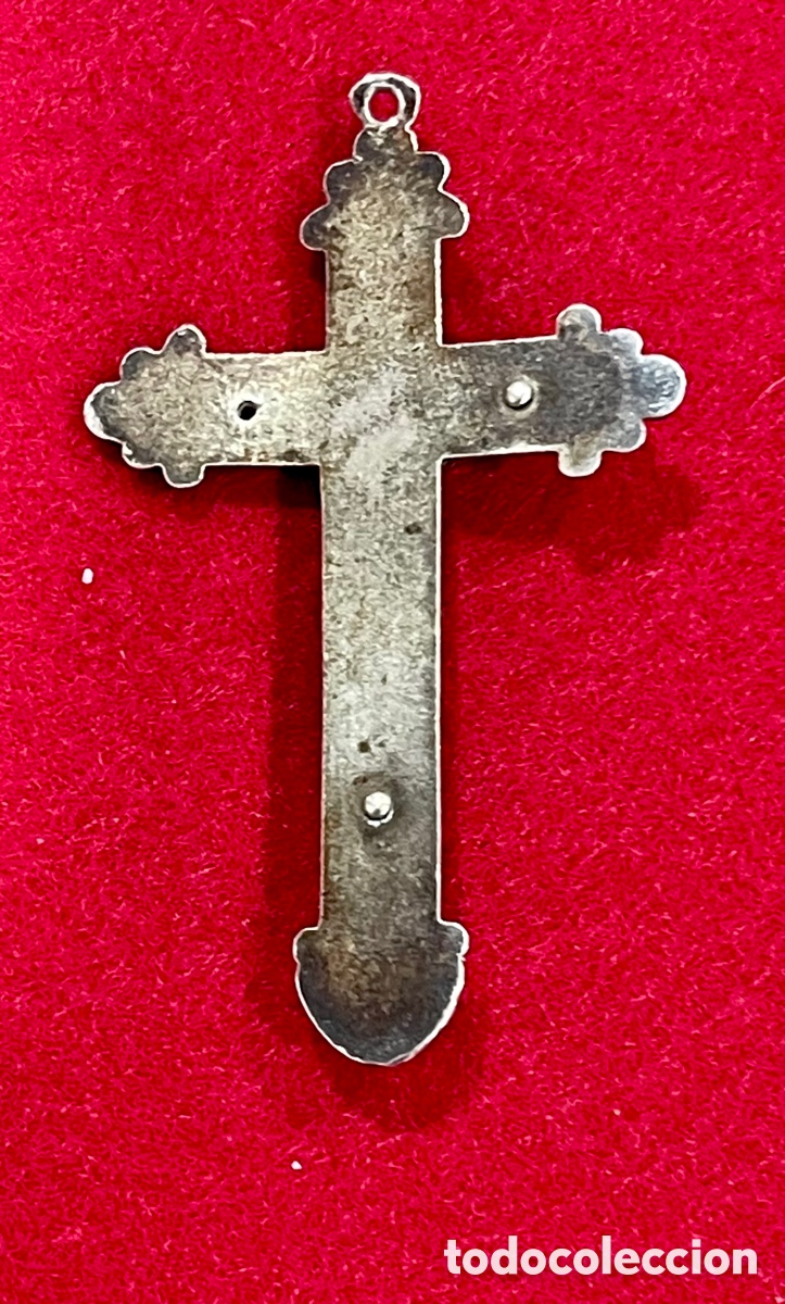 Antig&uuml;edades: Antiguo crucifijo en bronce. - Foto 2
