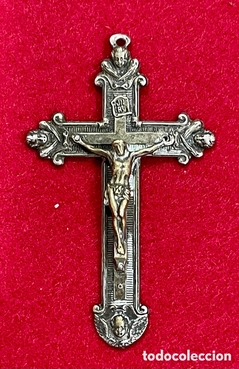 Antig&uuml;edades: Antiguo crucifijo en bronce. - Foto 1