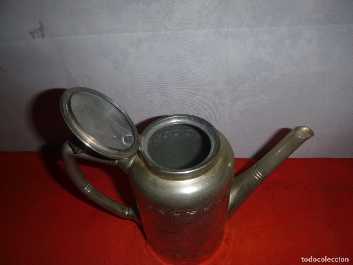 Antig&uuml;edades: TETERA CAFETERA METAL PLATEADO - Foto 2