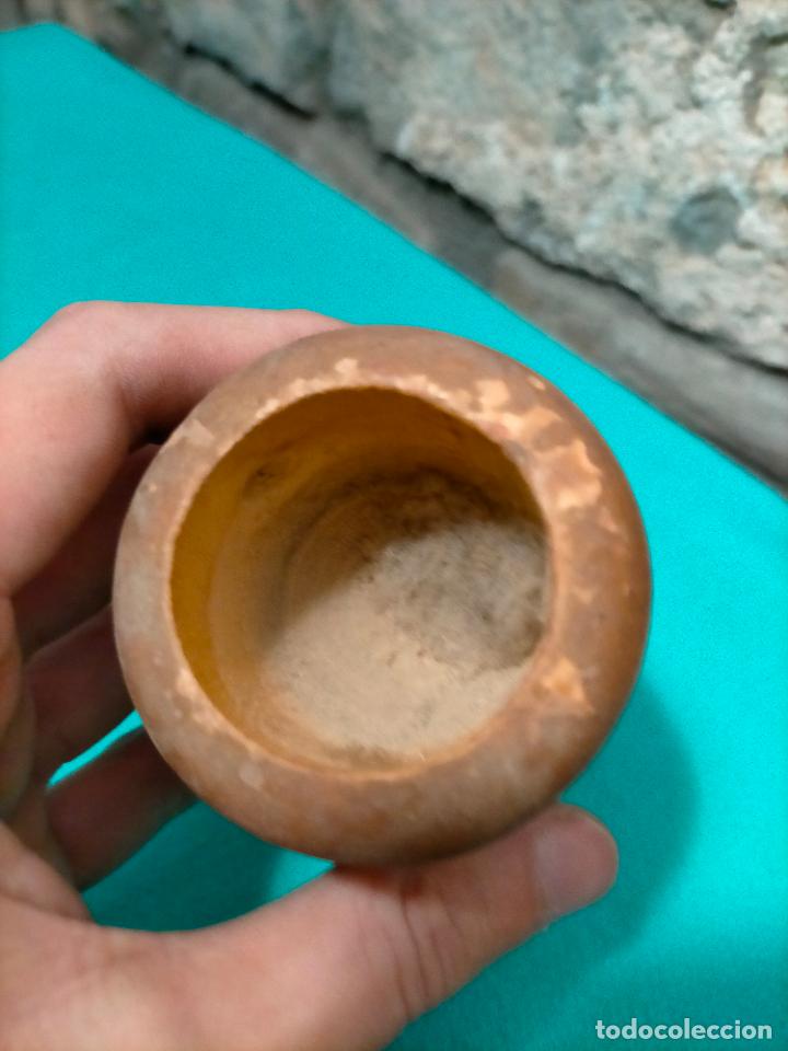 Antig&uuml;edades: Mortero peque&ntilde;o de madera - Foto 3