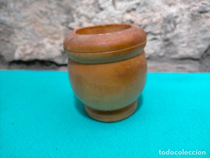 Antig&uuml;edades: Mortero peque&ntilde;o de madera - Foto 1