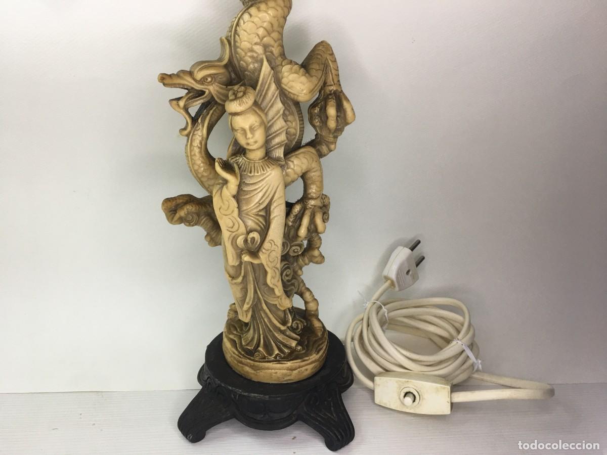 Antig&uuml;edades: LAMPARA DRAGON GHEISA - Foto 4