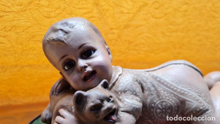 Antig&uuml;edades: NI&Ntilde;O CON PERRITO - Foto 4