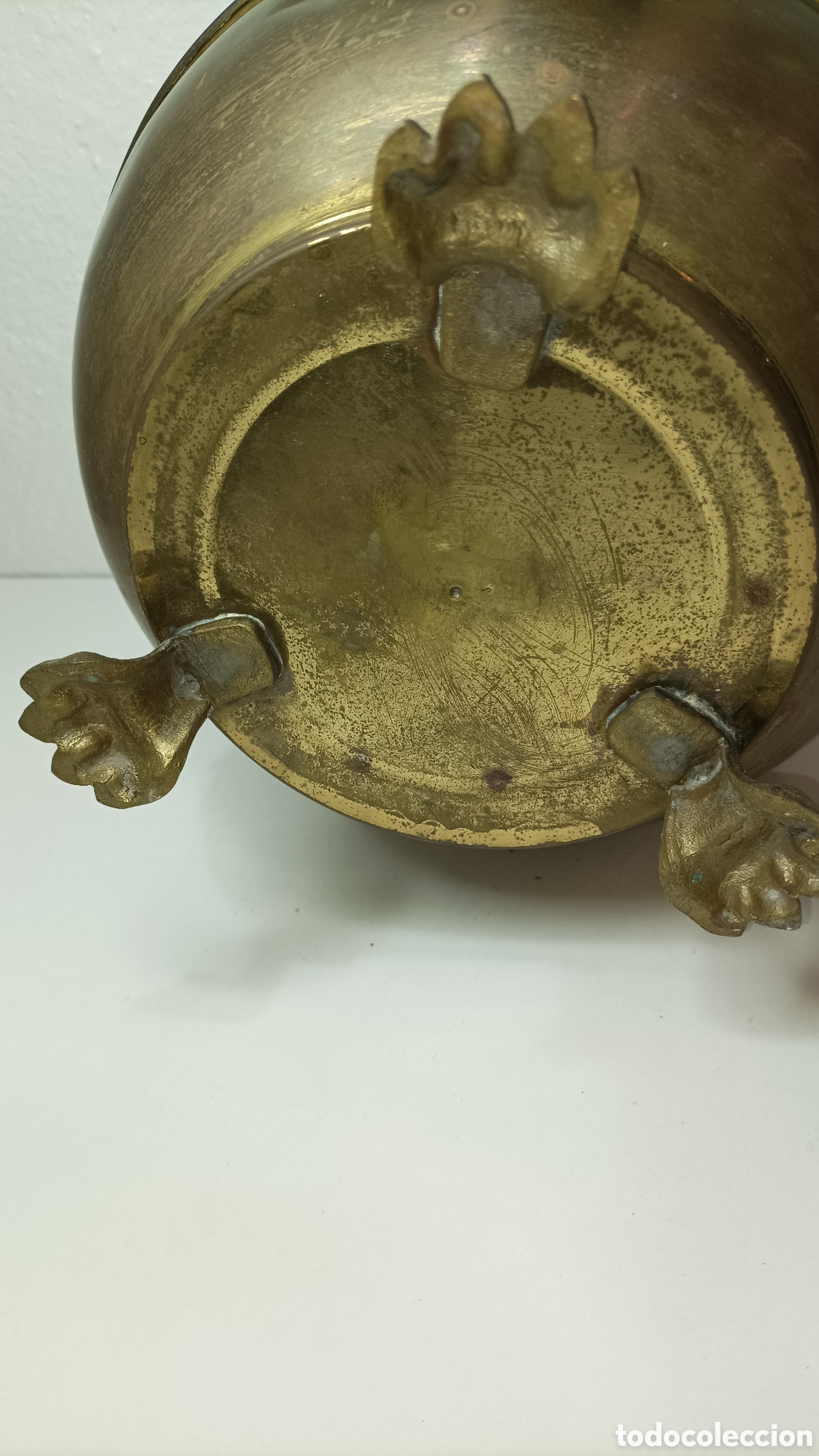 Antig&uuml;edades: Macetero o florero Antiguo de bronce - Foto 4
