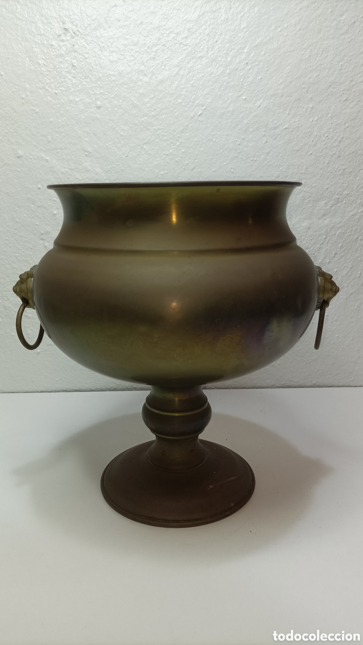 Antig&uuml;edades: Macetero o Florero de bronce antiguo - Foto 3