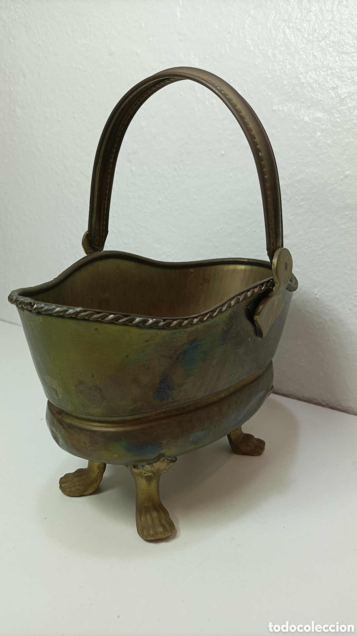 Antig&uuml;edades: Centro de mesa o cesta de Bronce antigua - Foto 8