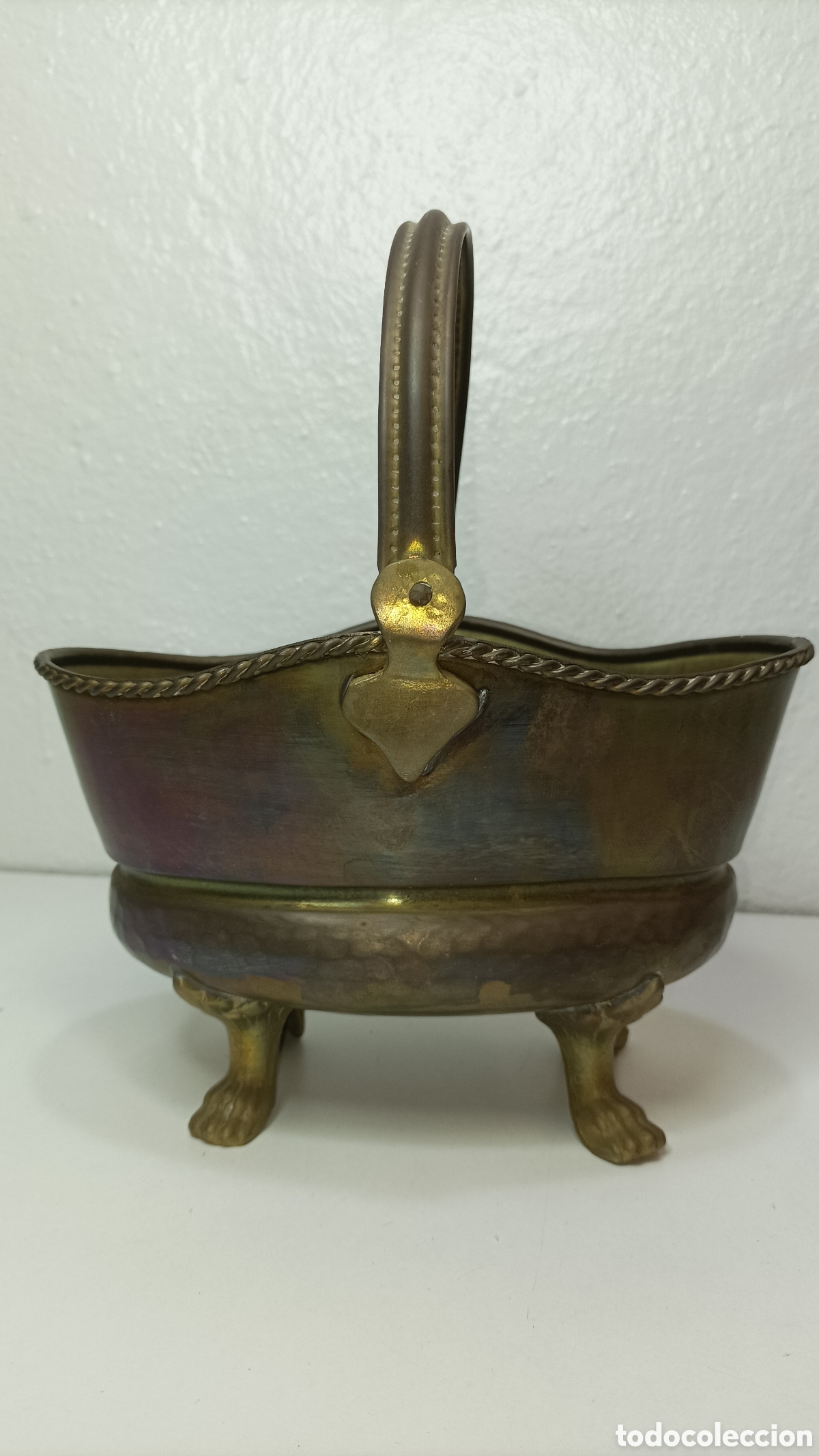 Antig&uuml;edades: Centro de mesa o cesta de Bronce antigua - Foto 1
