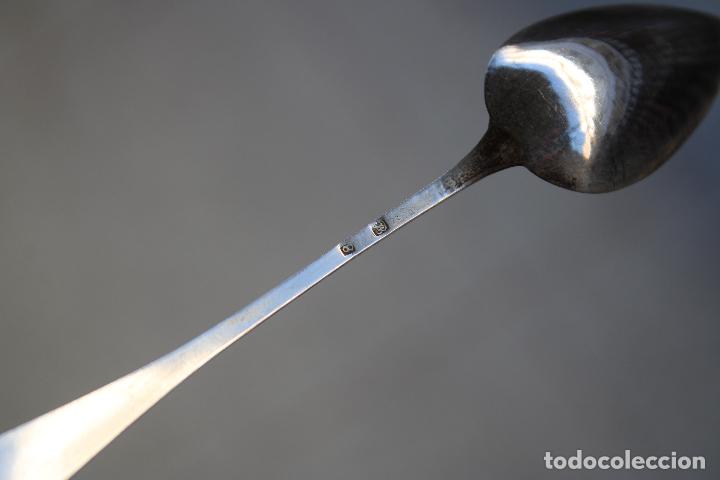 Antig&uuml;edades: 6 cucharas antiguas en plata 800 - Foto 5