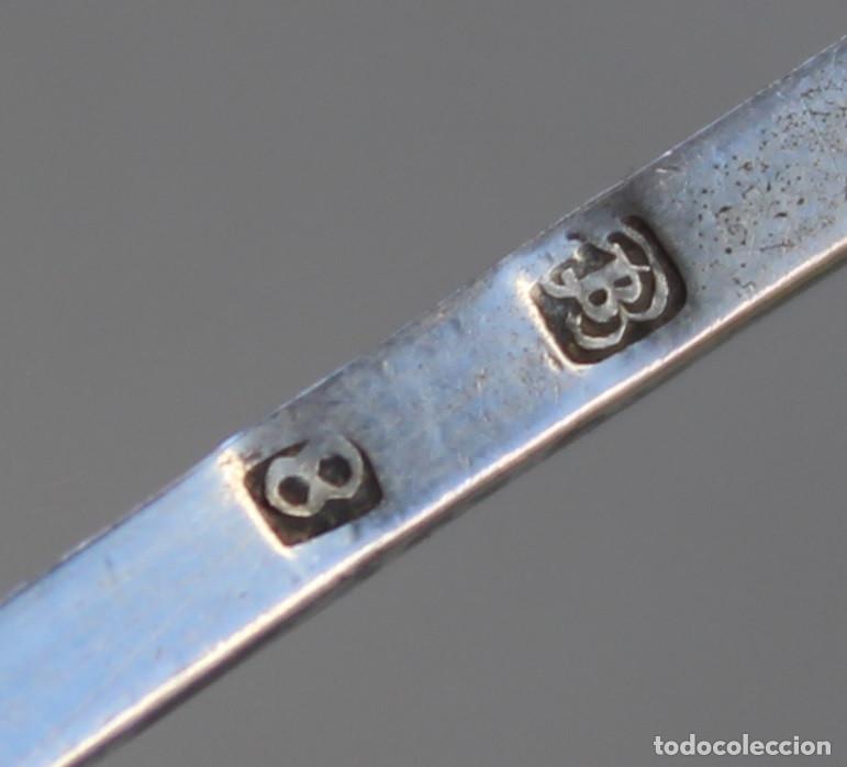 Antig&uuml;edades: 6 cucharas antiguas en plata 800 - Foto 6