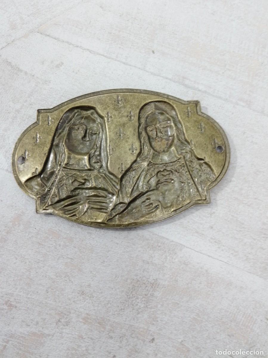 Antig&uuml;edades: PLACA RELIGIOSA PARA PUERTA - Foto 2