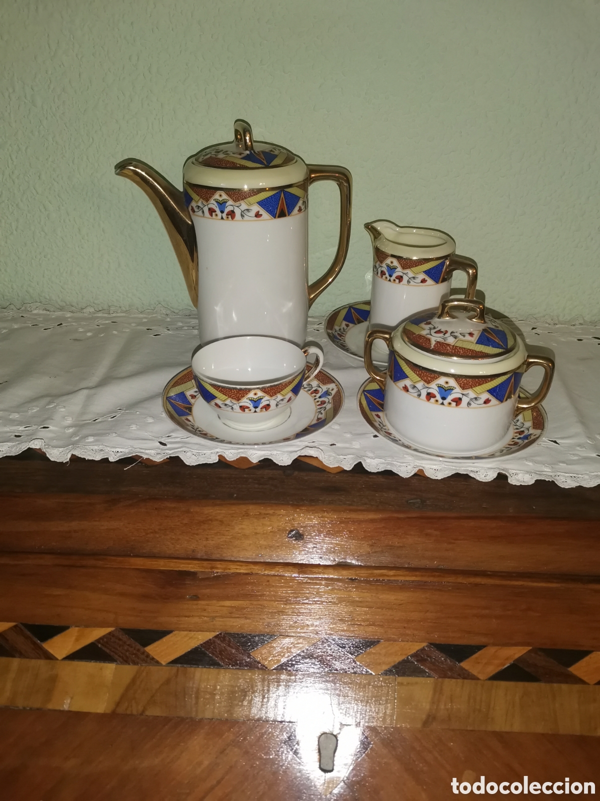 Antig&uuml;edades: Set de caf&eacute; limoges - Foto 2