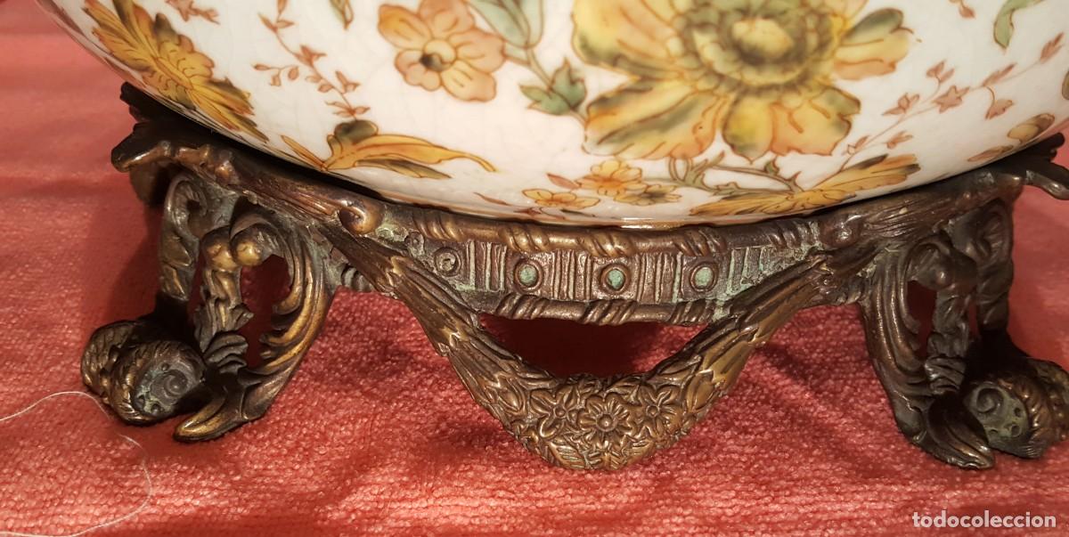 Antig&uuml;edades: MACETERO EN PORCELANA Y BRONCE - Foto 7