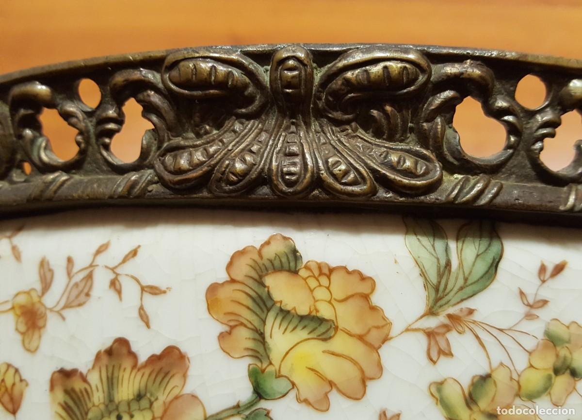 Antig&uuml;edades: MACETERO EN PORCELANA Y BRONCE - Foto 10