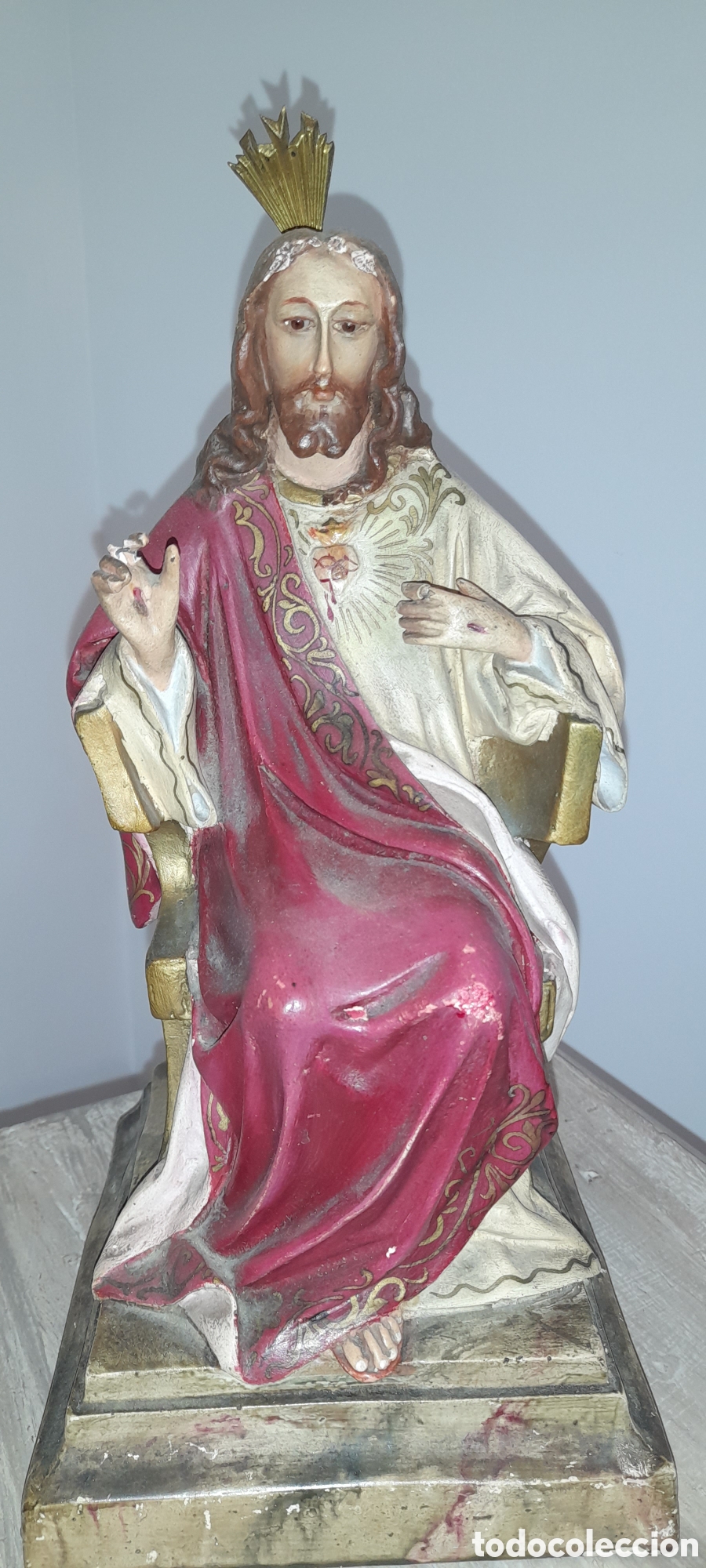 Antig&uuml;edades: Cristo entronizado. - Foto 1