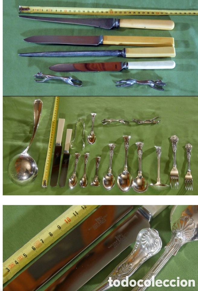 Antig&uuml;edades: Cuberter&iacute;a Walker & Hall Sheffield. 114 piezas. - Foto 6