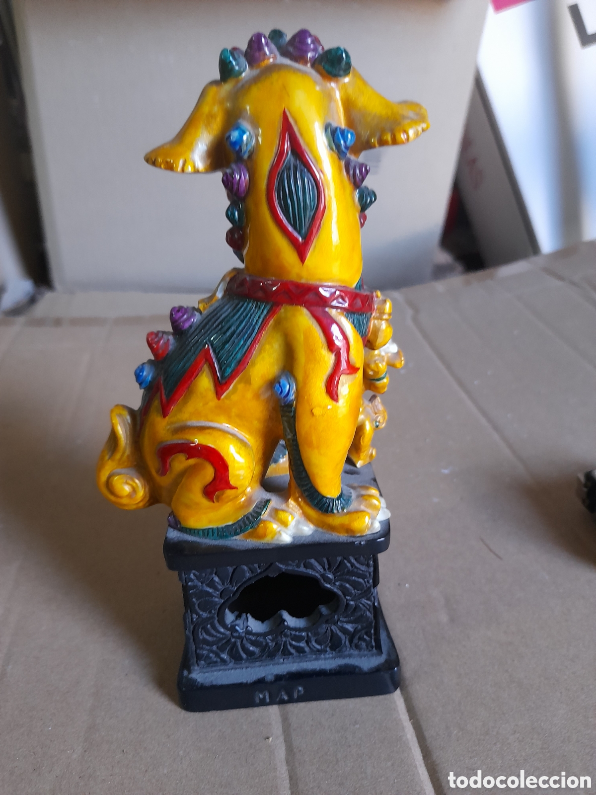 Antig&uuml;edades: Perro Foo en resina, 18 cm de altura - Foto 3