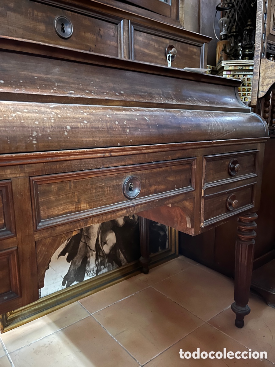 Antig&uuml;edades: G Bureau en madera de caoba. - Foto 4