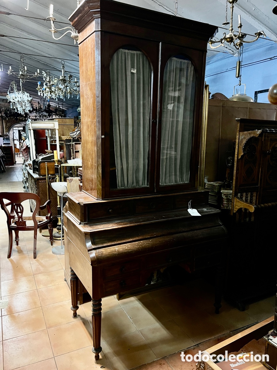 Antig&uuml;edades: G Bureau en madera de caoba. - Foto 8
