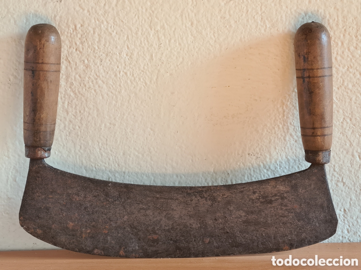 Antiquit&eacute;s: Antiguo Cuchillo de Talabartero - Hierro Madera Marroquineria Guarnicionero