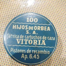 Antigüedades: LATA 100 PISTONES DE RECAMBIO. HIJOS DE ORBEA S. A. VITORIA. CAZA.