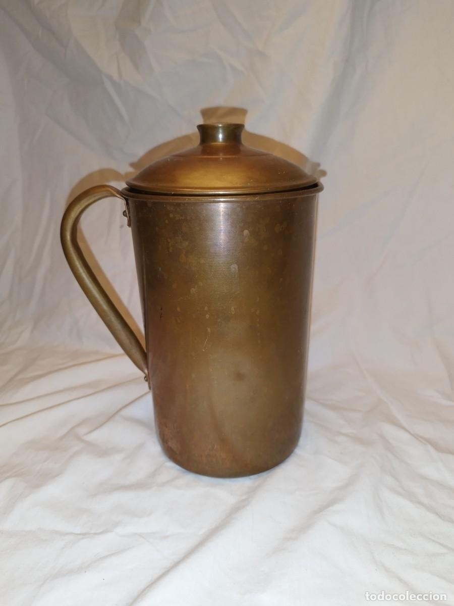 Antig&uuml;edades: Bella gran cafetera de cobre con tapa - Foto 1