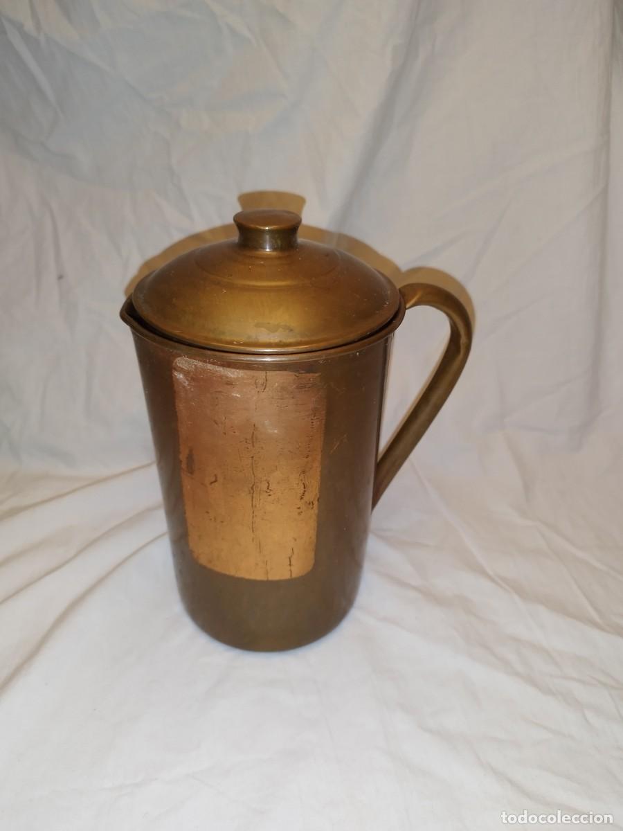Antig&uuml;edades: Bella gran cafetera de cobre con tapa - Foto 4