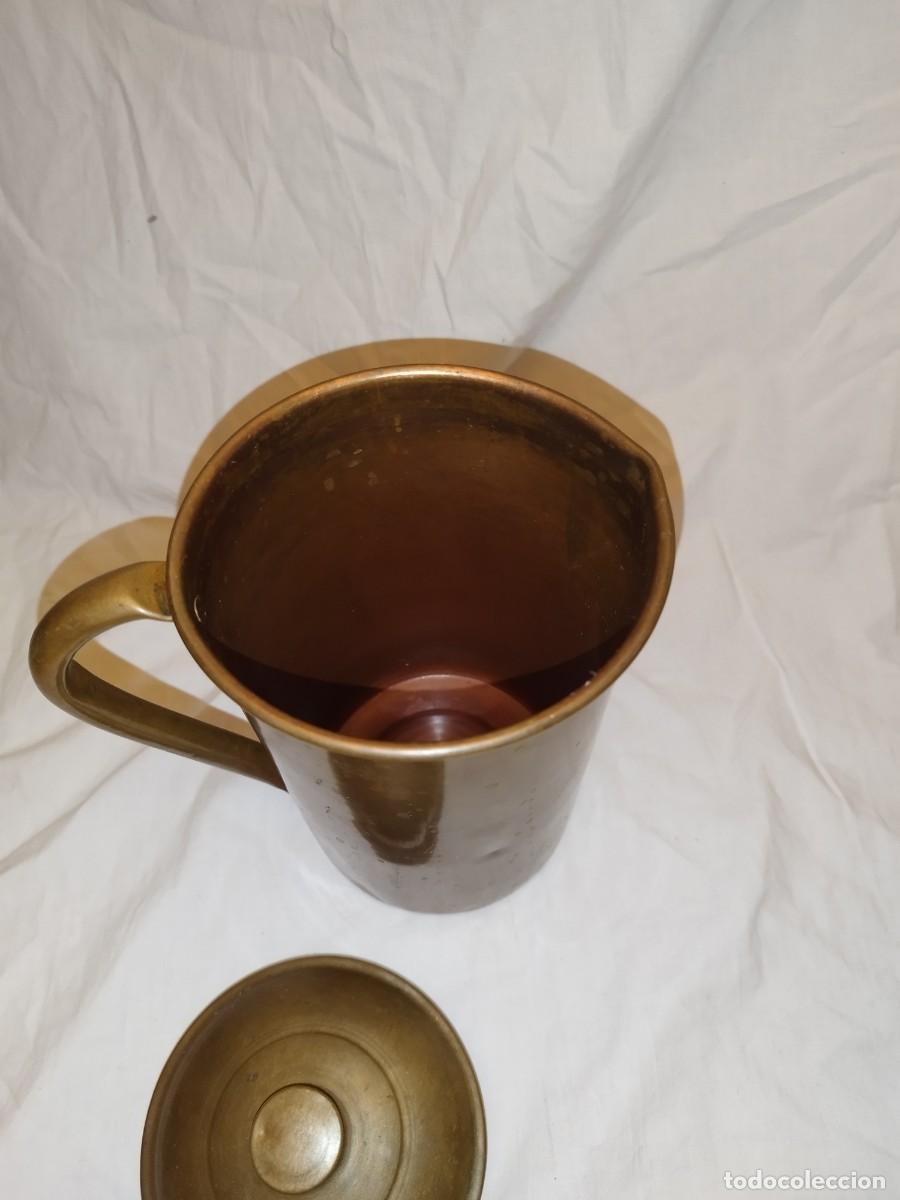 Antig&uuml;edades: Bella gran cafetera de cobre con tapa - Foto 7
