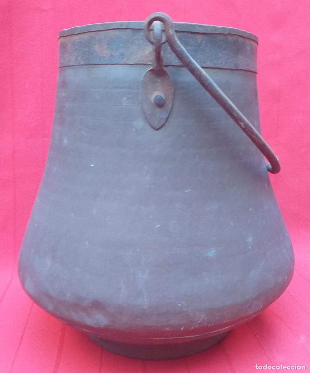 Antig&uuml;edades: OLLA DE COBRE ASA DE HIERRO - Foto 5
