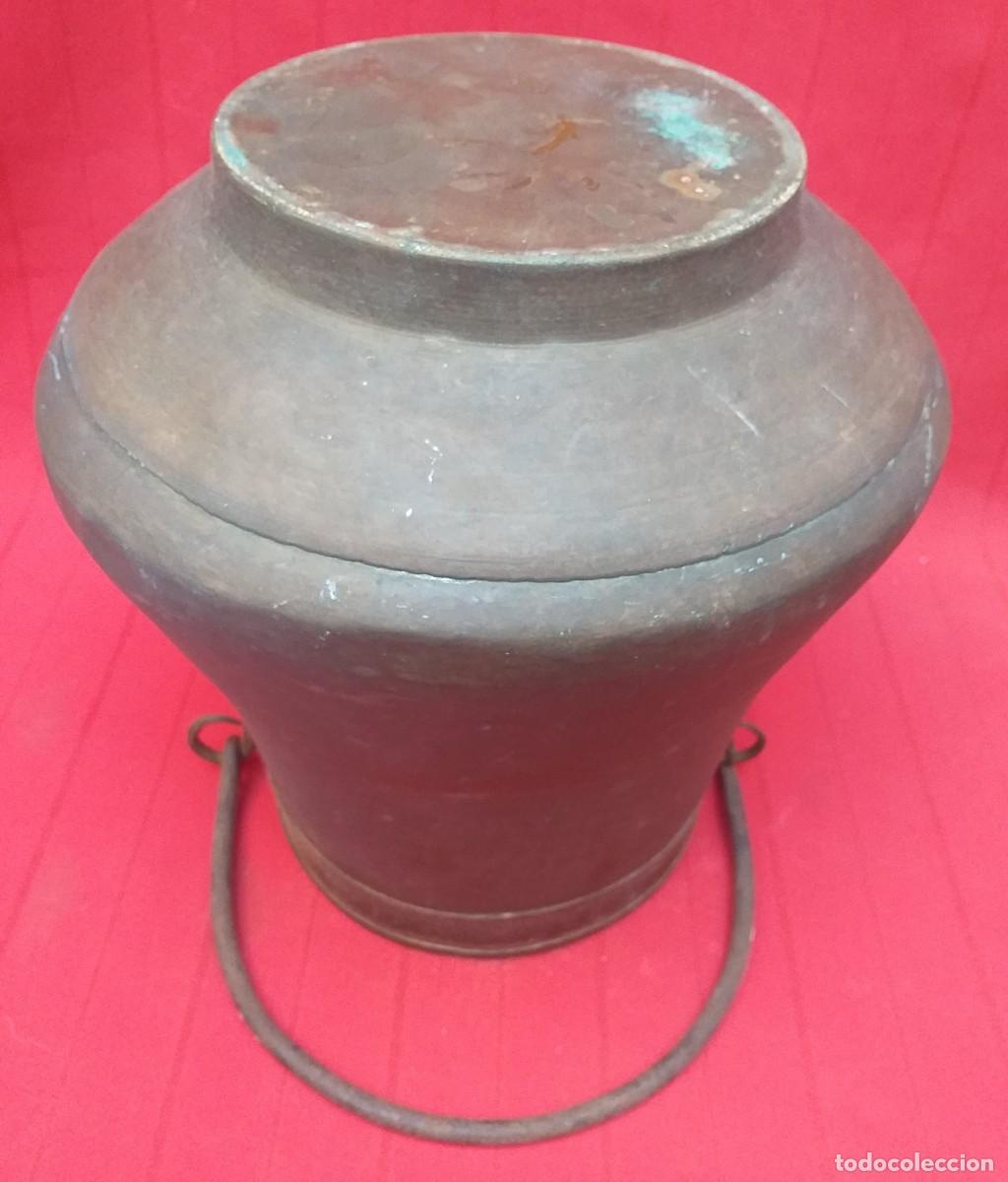 Antig&uuml;edades: OLLA DE COBRE ASA DE HIERRO - Foto 8