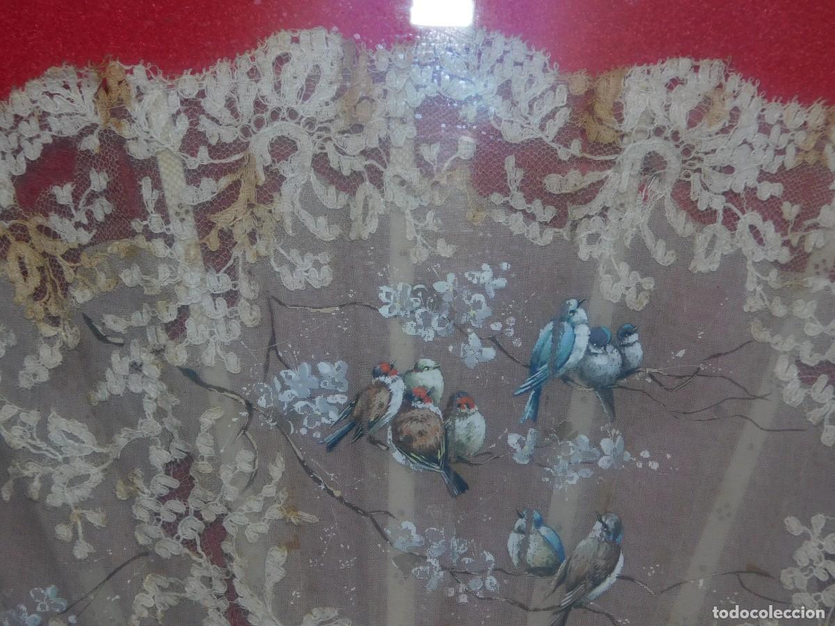Antig&uuml;edades: ABANICO PINTADO ENMARCADO - Foto 10