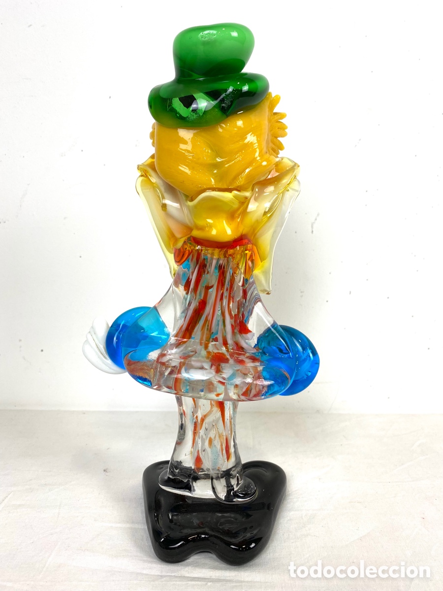 Antig&uuml;edades: PAYASO CRISTAL DE MURANO - 26 CM - Foto 3