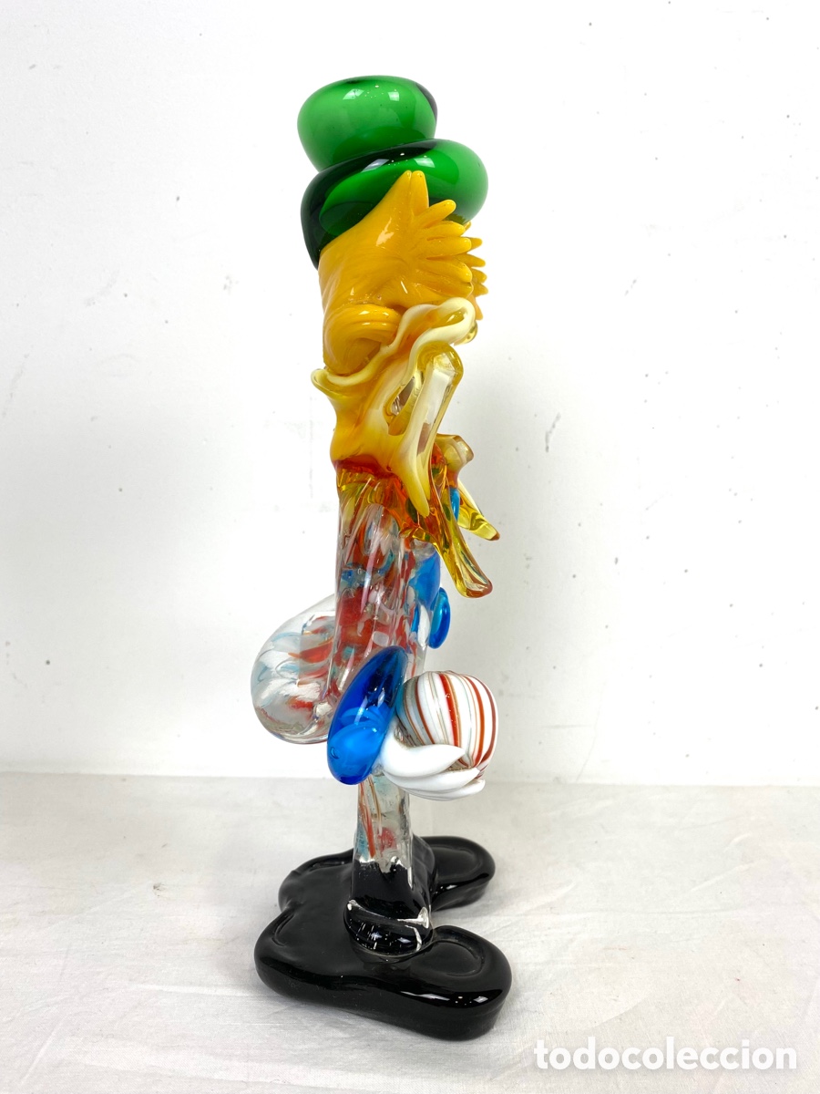 Antig&uuml;edades: PAYASO CRISTAL DE MURANO - 26 CM - Foto 4