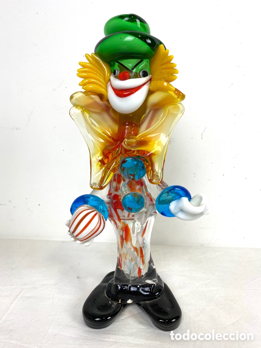 Antig&uuml;edades: PAYASO CRISTAL DE MURANO - 26 CM - Foto 1