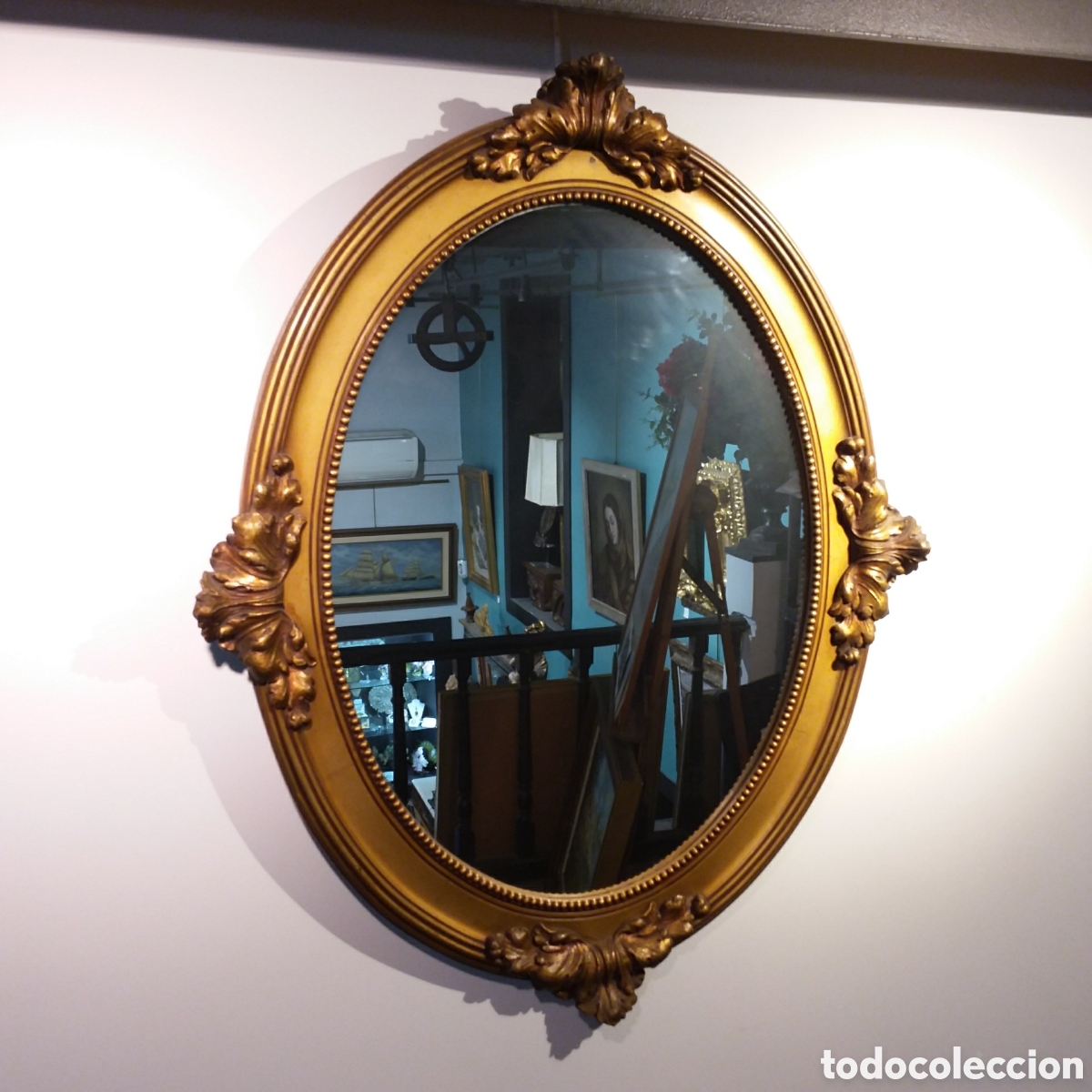 Antig&uuml;edades: Espejo en madera dorada - Foto 1