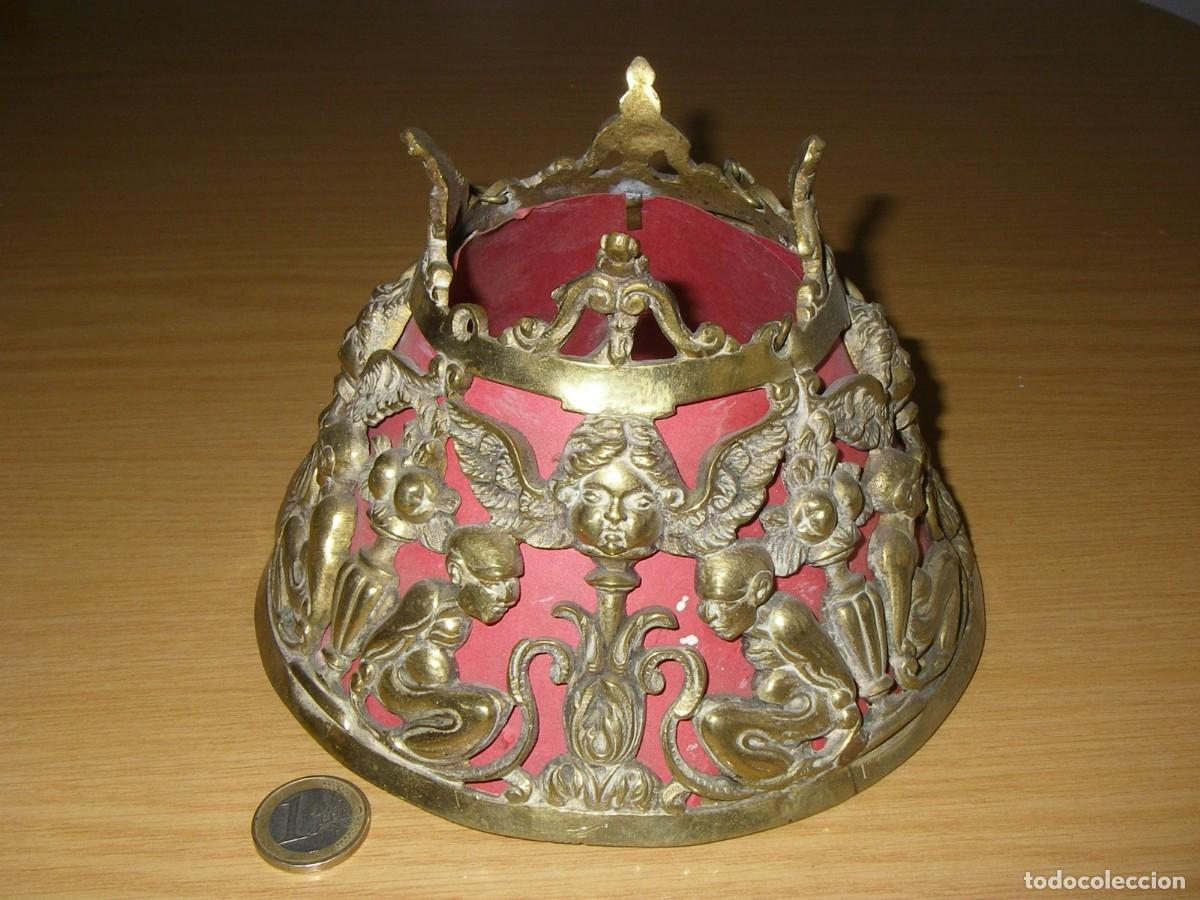 Antiquit&eacute;s: Bonita pantalla para vel&oacute;n, de bronce, Siglo XIX.