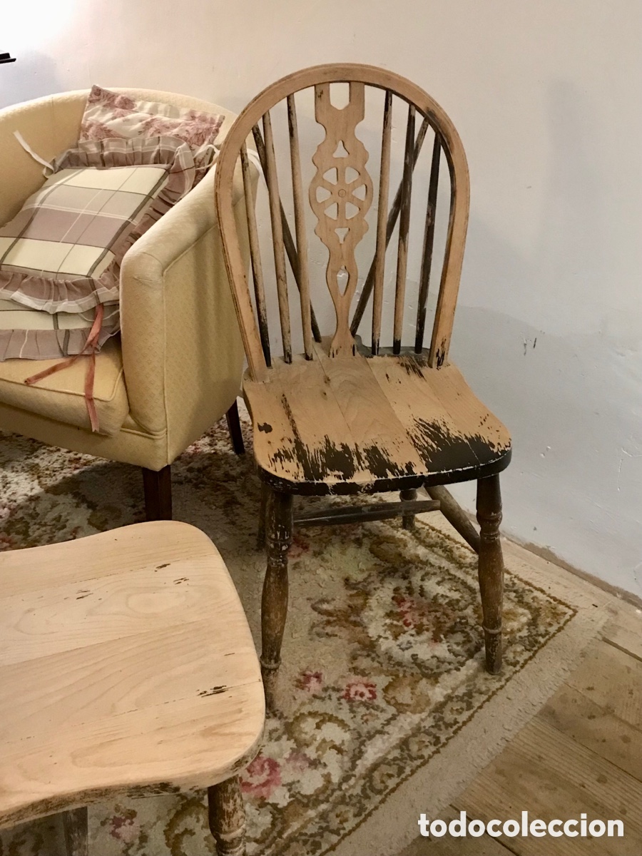 Antig&uuml;edades: Pareja Sillas Windsor - Foto 3