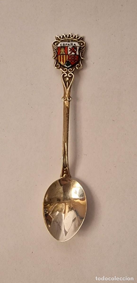 Antig&uuml;edades: Cucharita de plata con esmalte - Foto 1