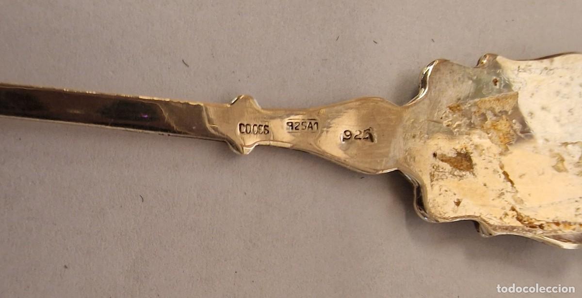 Antig&uuml;edades: Cucharita de plata con esmalte - Foto 4