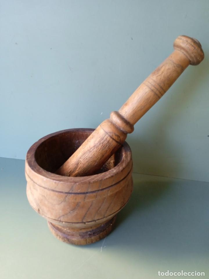 Antig&uuml;edades: SENCILLO ALMIREZ O MORTERO DE MADERA - Foto 1