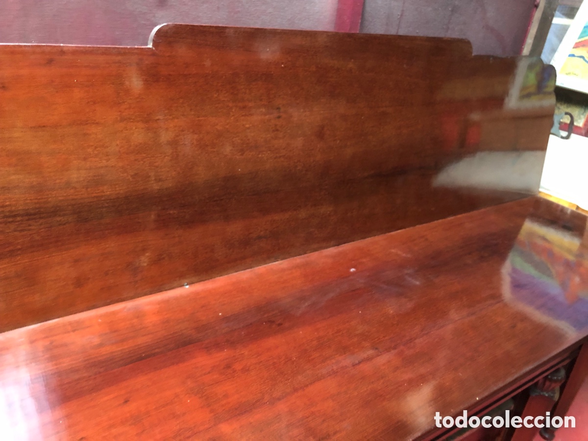 Antig&uuml;edades: G Gran mesa de libro en caoba. - Foto 21
