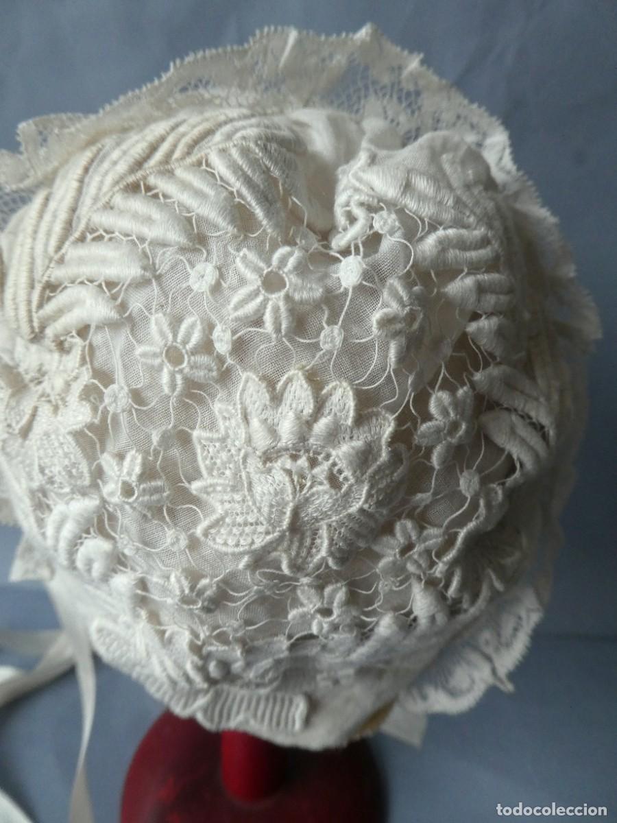 Antig&uuml;edades: ANTIGUO GORRO DE ENCAJE PPIO.S.XX - Foto 3